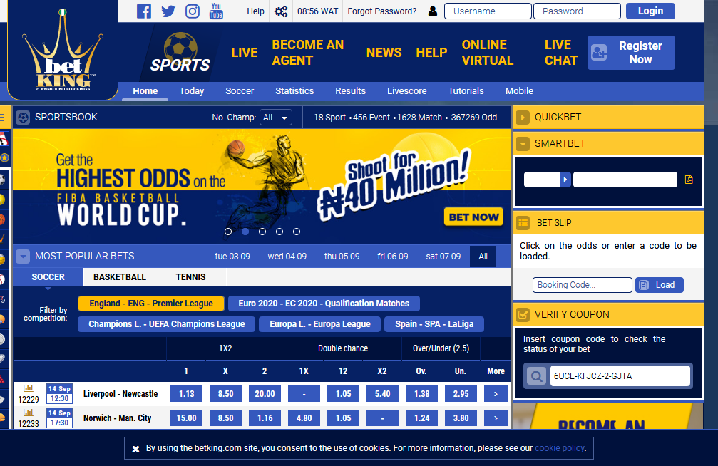 Check Betking Coupon On PC