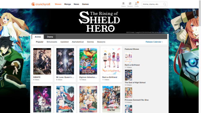 Crunchyroll - Free Anime Websites Without Ads