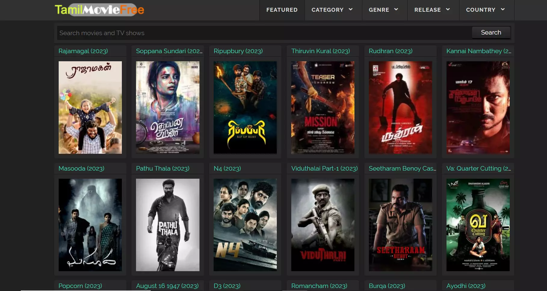 Tamilrockers 2023 Tamil movies download