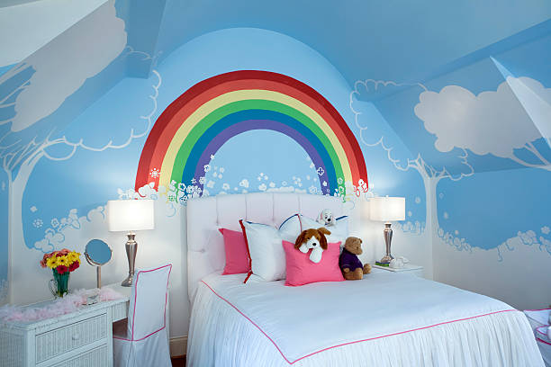 Multi-colored wall painting design