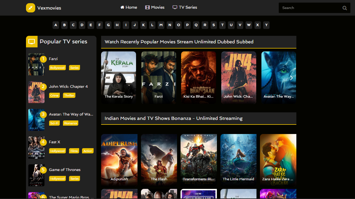 VexMovies (Best Sites Like Divicast to Watch Movies and TV Shows Online)